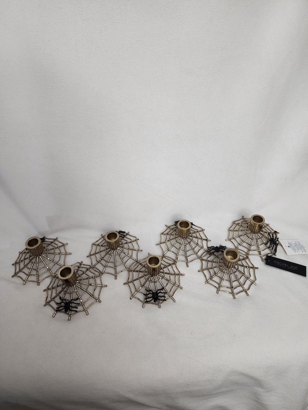 Rachel Zoe Gold Spiderweb Taper Candle Holders - Set of 8